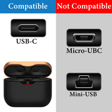 画像をギャラリービューアに読み込む, Geekria PUレザー 充電ケーブル 互換性 Type-C 充電コード USB to USB-C ソニー Sony LinkBuds S LinkBuds WF-LS900N WF-L900 INZONE Buds WF-C500 に対応 (黒/30cm 2パック)