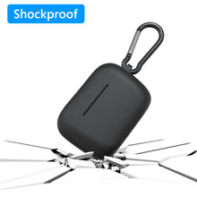 画像をギャラリービューアに読み込む, Geekria Silicone カバー ゼンハイザー Sennheiser CX 500BT と互換性のある True Wireless Earbuds 充電ケース カバー 充電ポートにアクセスするためのキーチェーン フック付き (Black)