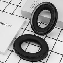 画像をギャラリービューアに読み込む, Geekria イヤーパッド QuickFit 互換性 パッド ゼンハイザー Sennheiser HD 620S/400Pro/560S ヘッドホンに対応 パッド イヤー / イヤーカップ (プロテインレザー/黒)