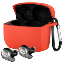 画像をギャラリービューアに読み込む, Geekria シリコンケース Jabra Elite Active 65t, Jabra Elite 65t 完全ワイヤレスイヤホン 対応 高品質 シリコンカバー 保護ケース 全面保護カバー 耐衝撃 軽量小型 落下防止 装着充電可能 カラビナ付き 防塵栓 レッド