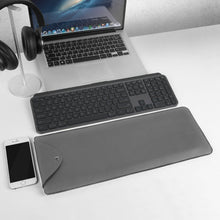 画像をギャラリービューアに読み込む, Geekria フルサイズ スリム キーボード スリーブ ケース、ビーガンレザー トラベルバッグ、ロジクール Logicool MK955/ K950/ MX Keys S/ MX Keys Advanced Wireless Illuminated 用キーボード保護カバー (ダークグレー)