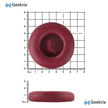 画像をギャラリービューアに読み込む, Geekria イヤーパッド互換性 パッド ジェイビーエル JBL E35, E45BT, E45, C45BT ヘッドホンに対応 パッド イヤー / イヤーカップ (プロテインレザー / 赤)
