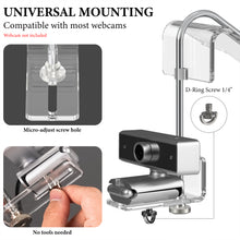 画像をギャラリービューアに読み込む, Geekria アクリル センター スクリーン / ミッド ウェブカメラ スタンド、モニター、ノートパソコンの画面のどこにでもウェブカメラを設置可能、ロジクール Logicool MX Brio、C920x、C922、C930 ウェブカメラに対応 (透明)