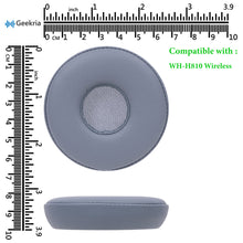 画像をギャラリービューアに読み込む, Geekria イヤーパッド QuickFit 互換性 パッド ソニー Sony WH-H810 Wireless ヘッドホンに対応 パッド イヤー / イヤーカップ プロテインレザー ( 青 )