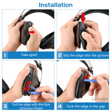 画像をギャラリービューアに読み込む, Geekria イヤーパッド QuickFit 互換性 パッド Meze 99 Classics, Meze 99 Neo ヘッドホンに対応 パッド イヤー / イヤーカップ ( プロテインレザー / ブラック )