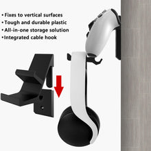 画像をギャラリービューアに読み込む, Geekria ヘッドホンハンガー 2台セット アアルミニウム合金 スタンド コントローラーハンガー&ヘッドホンハンガー ホルダー ゲーミングヘッドセット 用の 壁掛けブラケット ハンガー Xbox One, PS5, PS4, Dualshock, HyperX に適用(2pcs セット ブラック)