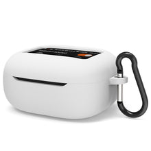 画像をギャラリービューアに読み込む, Geekriaシリコンカバー 互換性 カバージェイビーエル JBL Live Flex 3 対応 True Wireless Earbuds 充電ケースカバー 外装カバーキーホルダーフック付き、充電ポートアクセス可能 、フロントLED可視 (白)
