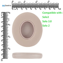 画像をギャラリービューアに読み込む, Geekria QuickFit イヤーパッド 互換性 パッド ビーツバイドクタードレ Beats Solo 3, Solo 3.0 Wireless (A1796) ヘッドホンに対応 イヤパッド/イヤークッション/イヤーカップ (プロテインレザー / マットゴールド)