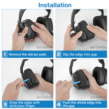 画像をギャラリービューアに読み込む, Geekria イヤーパッド Sport 互換性 パッド コルセア Corsair VOID PRO, Void Pro RGB, Void Pro RGB SE, Void Elite, Void Elite RGB ヘッドホンに対応 パッド イヤー / イヤーカップ (冷却ジェル / 黒)