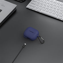 画像をギャラリービューアに読み込む, Geekria シリコン カバー 互換性 カバーサムスン SAMSUNG Galaxy Buds 3/Galaxy Buds3 Pro対応 True Wireless Earbuds 充電ケースカバー 外装カバーキーホルダーフック付き、充電ポートアクセス可能(青)