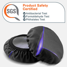 画像をギャラリービューアに読み込む, Geekria カバー 2 ペア 互換性 イヤーパッドカバー (SGS認証済) 劣化防止、防塵 ヘッドホン交換用 ストレッチニット 8-11CM ヘッドホン用 洗濯可 ( Medium / コスモス)