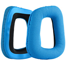 画像をギャラリービューアに読み込む, Geekria イヤーパッド QuickFit 互換性 パッド ロジクール Logitech G930, G430, G432, G332, G35, F450 ヘッドホンに対応 パッド イヤー / イヤーカップ (メッシュファブリック / ブルー)