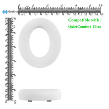 画像をギャラリービューアに読み込む, Geekria イヤーパッド QuickFit 互換性 パッド ボーズ BOSE QuietComfort Ultra, QC Ultra ヘッドホンに対応 パッド イヤー / イヤーカップ プロテインレザー (白)