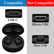 画像をギャラリービューアに読み込む, Geekria PUレザー 充電ケーブル 互換性 Type-C 充電コード USB to USB-C ジェイブイシー JVC HA-NP50T HAAE5TB HAA9TW HAZ55TW HAA7T2 に対応 (黒 / 30cm 2パック)