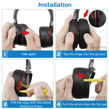 画像をギャラリービューアに読み込む, Geekria イヤーパッド QuickFit 互換性 パッド ソニー SONY MDR-XB950BT, SONY MDR-XB950B1, SONY MDR-XB950/H ヘッドホンに対応 パッド イヤー / イヤーカップ ( プロテインレザー / ブラック )