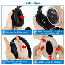 画像をギャラリービューアに読み込む, Geekria イヤーパッド QuickFit 互換性 パッド ソニー Sony WH-H910N Wireless ヘッドホンに対応 パッド イヤー / イヤーカップ (プロテインレザー / ピンク)