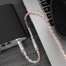 画像をギャラリービューアに読み込む, Geekria Apollo バランス接続ケーブル 4.4mm五極バランス (オス)→ 2.5mm四極バランス (メス)接続ケーブル 交換プラッグ 変換ケーブル 4芯 15.5cm (4N OCC単結晶銅と単結晶銀 混編)