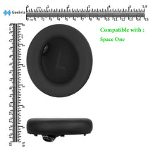 画像をギャラリービューアに読み込む, Geekria イヤーパッド QuickFit 互換性 パッド アンカー Anker Soundcore Space One ヘッドホンに対応 パッド イヤー / イヤーカップ プロテインレザー (黒)