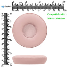 画像をギャラリービューアに読み込む, Geekria イヤーパッド QuickFit 互換性 パッドソニー Sony WH-H810 Wireless ヘッドホンに対応 パッド イヤー / イヤーカップ プロテインレザー ( ピンク )