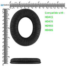 画像をギャラリービューアに読み込む, Geekria QuickFit イヤーパッド 互換性 パッド Sennheiser HD415, HD435, HD465, HD485 ヘッドホンに対応 イヤパッド/イヤークッション/イヤーカップ ( プロテインレザー / ブラック )