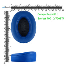 画像をギャラリービューアに読み込む, Geekria QuickFit イヤーパッド 互換性 パッド ジェイビーエル JBL Everest 700, V700BT ヘッドホンに対応 イヤパッド/イヤークッション/イヤーカップ ( プロテインレザー / 青い)