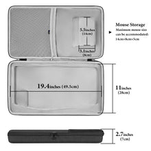 画像をギャラリービューアに読み込む, Geekria ハードシェル トラベル キャリング キーボード ケース、ロジクール Logicool ERGO K860 ワイヤレス エルゴノミクス キーボード、ERGO K860 および MX Master 3S マウス ケース コンボと互換性があります (ダークグレー)