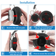 画像をギャラリービューアに読み込む, Geekria イヤーパッド Elite 互換性 パッド レイザー グアンドオルフセン Bang & Olufsen Beoplay H4 ヘッドホンに対応 パッド イヤー / イヤーカップラムスキン (黒)