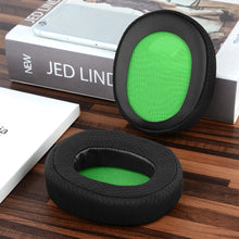 画像をギャラリービューアに読み込む, Geekria イヤーパッド QuickFit 互換性 パッド PDP Gaming LVL50 ヘッドホンに対応 パッド イヤー / イヤーカップ (メッシュファブリック / ブラック/ 緑)