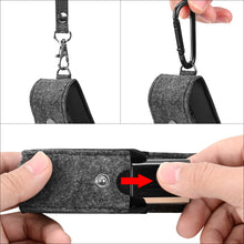 画像をギャラリービューアに読み込む, Geekria フェルト カバー 互換性 カバー HUAWEI FreeBuds Lipstick 対応 True Wireless Earbuds 充電ケース充電ケースカバー 外装カバー キーホルダーフック付き、充電ポートアクセス可能 (Dark Grey)