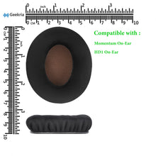 画像をギャラリービューアに読み込む, Geekria イヤーパッド 互換性 ゼンハイザー Sennheiser Momentum On-Ear HD1 On-Ear ヘッドホン対応 交換用 ベロア 修理パーツ ビデオガイド付き ブラックベルベット