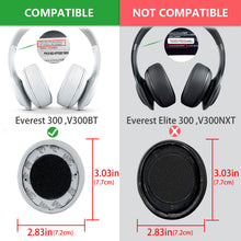 画像をギャラリービューアに読み込む, Geekria イヤーパッド互換性 パッド ジェイビーエル JBL Everest 300, V300BT ヘッドホンに対応 パッド イヤー / イヤーカップ (プロテインレザー / ブラック)