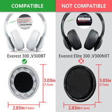 画像をギャラリービューアに読み込む, Geekria イヤーパッド QuickFit 互換性 パッド ジェイビーエル JBL Everest 300, V300BT ヘッドホンに対応 パッド イヤー / イヤーカップ (プロテインレザー / ブラック)