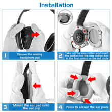 画像をギャラリービューアに読み込む, Geekria イヤーパッド QuickFit 互換性 パッド エディファイアー Edifier W800BT (CMIIT ID:2019DP1007) ヘッドホンに対応 パッド イヤー / イヤーカップ ( プロテインレザー / ブラック )