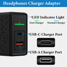 画像をギャラリービューアに読み込む, Geekria Type-C 急速充電器アダプターおよびケーブル、Sony WH-1000XM5 1000XM4 1000XM3 XB910N XB900N CH710N CH510ヘッドフォンと互換性があり、USB-C から USB-Cへの交換用充電コード(黒 / 100cm)