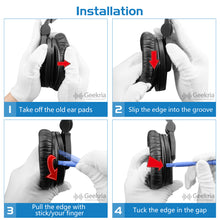 画像をギャラリービューアに読み込む, Geekria イヤーパッド QuickFit 互換性 パッド ゼンハイザー Sennheiser HD 280/ 280-Pro/ 281, HMD 280/ 281 ヘッドホンに対応 パッド イヤー / イヤーカップ (プロテインレザー / ブラック )