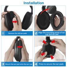 画像をギャラリービューアに読み込む, Geekria イヤーパッド Comfort 互換性 パッド ゼンハイザー Sennheiser HD515, HD518, HD555, HD595, HD560s ヘッドホンに対応 パッド イヤー / イヤーカップ (メッシュファブリック / ブラック)