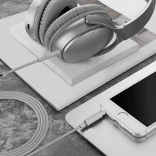 画像をギャラリービューアに読み込む, Geekria ケーブル 互換性 オーディオコード ボーズ Bose QuietComfort SE, QC45, QC35 II, QC35, QC25, 700 ヘッドホンケーブル、 2.5mm に適合するインラインマイクと音量コントロール 1.2 m