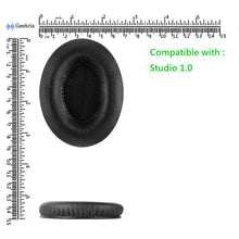 画像をギャラリービューアに読み込む, Geekria QuickFit イヤーパッド 互換性 パッド モンスター Monster Beats Studio 1.0 (1st Gen) ヘッドホンに対応 イヤパッド/イヤークッション/イヤーカッププロテインレザー ( ブラック)