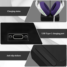 画像をギャラリービューアに読み込む, Geekria ヘッドフォン充電スタンド ロジクール Logicool G733 Lightspeed ワイヤレス ゲーミング ヘッドセット用 3D プリント樹脂充電ドック マグネットスタンド 充電ベース (ブラック)