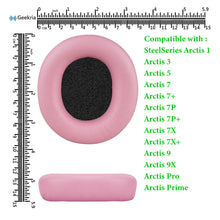画像をギャラリービューアに読み込む, Geekria イヤーパッド Nova 互換性 パッド スティールシリーズ SteelSeries Arctis 1/ 3/ 5/ 7/ 7+/ 7P/ 7P+/ 7X/ 7X+/ 9/ 9X/ Pro/ Prime ヘッドホンに対応 パッド イヤー / イヤーカップ (プロテインレザー / ピンク)