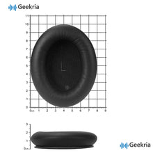 画像をギャラリービューアに読み込む, Geekria イヤーパッド QuickFit 互換性 パッドジェイビーエル JBL TOUR ONE, TOUR ONE M2 ヘッドホンに対応 パッド イヤー / イヤーカップ プロテインレザー (ブラック)