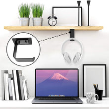 画像をギャラリービューアに読み込む, Geekria ヘッドホンスタンド アルミニウム合金 オーバーイヤー ヘッドホン、ゲームヘッドセット用の ホルダー, デスクディスプレイハンガー ソニー Sony WH-1000XM4, WH-1000XM3, ボーズ Bose QC35II, NC700, オーディオテクニカ ATH -M50Xと互換性(Black)