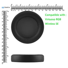 画像をギャラリービューアに読み込む, Geekria イヤーパッド QuickFit 互換性 パッド コルセア Corsair Virtuoso RGB, Virtuoso RGB Wireless SE, Virtuoso RGB Wireless XT ヘッドホンに対応 パッド イヤークッション / イヤーカップ (プロテインレザー / ブラック)