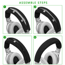 画像をギャラリービューアに読み込む, Geekria カバー 互換性 ニット生地 ヘッドバンドカバー オーディオテクニカ ATH, ビーツバイドクタードレ Beats, ボーズ Bose, ソニー SONY, ゼンハイザー Sennheiser, スカルキャンディ Skullcandy 対応 交換用 パッド (ブラック)