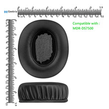 画像をギャラリービューアに読み込む, Geekria イヤーパッド QuickFit 互換性 パッド ソニー SONY MDR-DS7500 ヘッドホンに対応 パッド イヤー / イヤーカップ (プロテインレザー / 黒)