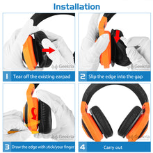 画像をギャラリービューアに読み込む, Geekria イヤーパッド QuickFit 互換性 パッド レイザー Razer Kraken Mobile ヘッドホンに対応 パッド イヤー / イヤーカップ ( プロテインレザー / ブラック )