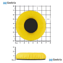 画像をギャラリービューアに読み込む, Geekria イヤーパッド QuickFit 互換性 パッド ゼンハイザー Sennheiser HD25, HD25-II, HD25SP, HD25SP-II, Limited 75th Anniversary Edition ヘッドホンに対応 パッド イヤー / イヤーカップ (レザーレット / イエロー)