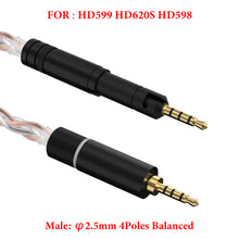 画像をギャラリービューアに読み込む, Geekria Apollo 5N 単結晶銅表面に銀メッキ アップグレード ケーブル ゼンハイザー Sennheiser HD620S HD599 HD505 等 ヘッドホン 対応 バランスライン 4芯 (2.5mmプラグ 120cm )