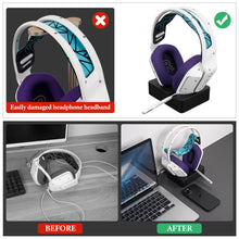 画像をギャラリービューアに読み込む, Geekria ヘッドフォン充電スタンド ロジクール Logicool G733 Lightspeed ワイヤレス ゲーミング ヘッドセット用 3D プリント樹脂充電ドック マグネットスタンド 充電ベース (ブラック)