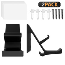 画像をギャラリービューアに読み込む, Geekria ヘッドホンハンガー 2台セット アアルミニウム合金 スタンド コントローラーハンガー&ヘッドホンハンガー ホルダー ゲーミングヘッドセット 用の 壁掛けブラケット ハンガー Xbox One, PS5, PS4, Dualshock, HyperX に適用(2pcs セット ブラック)